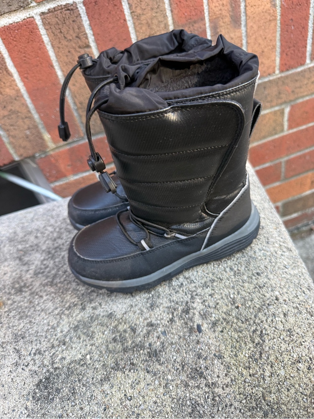 Lands’ End Kids Black Insulated Winter Snow Boots Size 13M